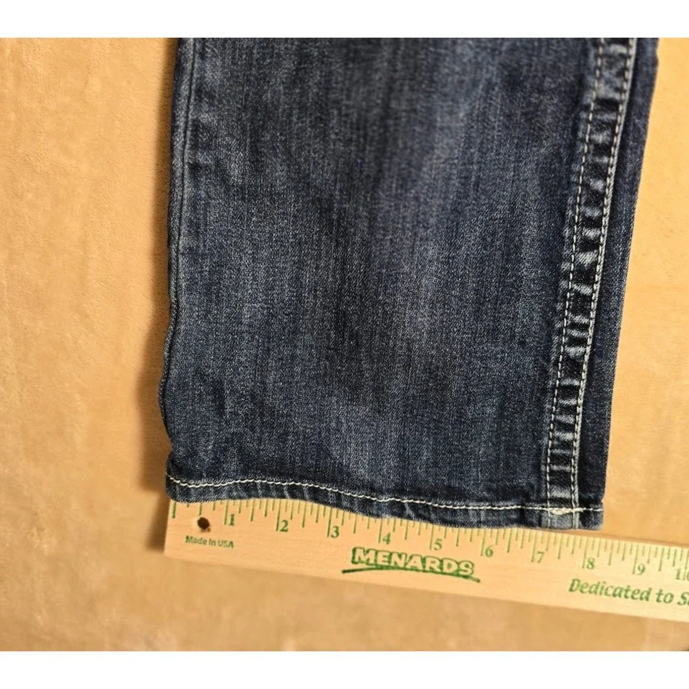 Silver Jeans Co Aiko Mid Rise Bootcut Dark Wash Whiskered Womens Size 27x30  845